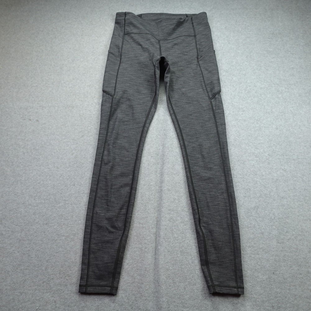 lululemon Leggings Womens 6 Heathered Gray Speed Up Tight Athletic Pockets‎
